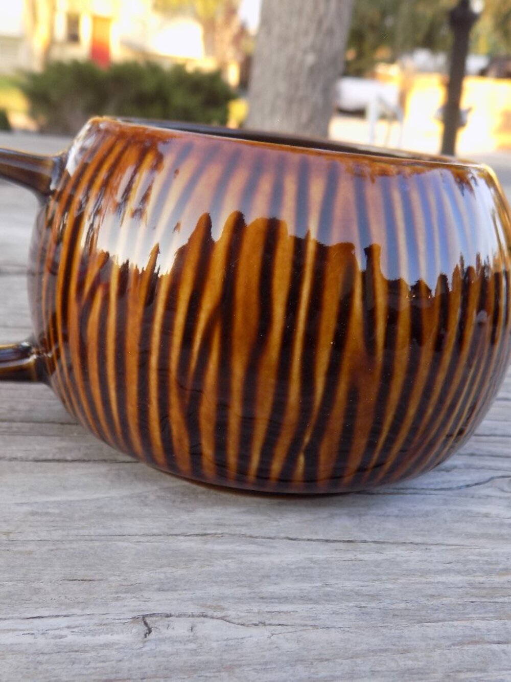 STARBUCKS MUG 2013 Tiki Coconut Brown Ceramic Tropical Coffee Mug Rustic